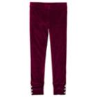 Girl's 4-8 Carter's Faux-velvet Leggings, Size: 6x, Brt Red