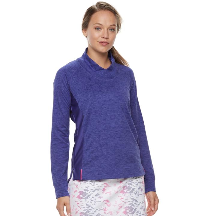 Women's Pebble Beach Long Sleeve Pullover Golf Top, Size: Small, Purple Oth