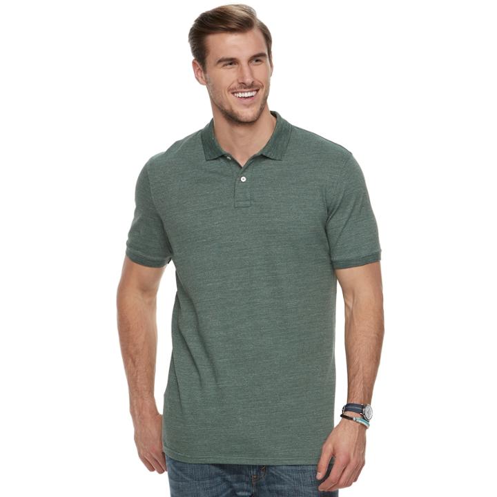 Big & Tall Sonoma Goods For Life&trade; Flexwear Modern-fit Stretch Pique Polo, Men's, Size: 3xl Tall, Med Green