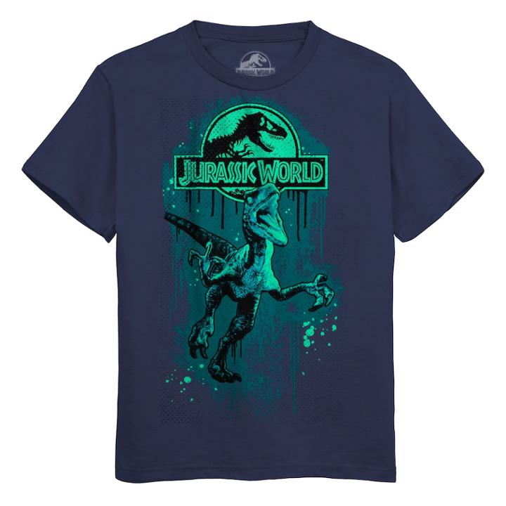 Boys 8-20 Jurassic World Paint Tee, Size: Medium, Blue (navy)