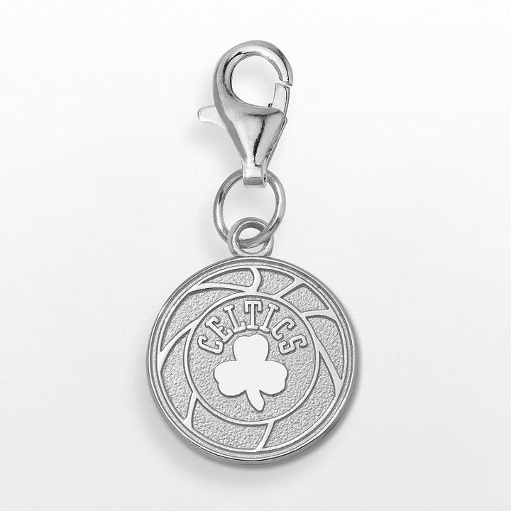 Logoart Boston Celtics Sterling Silver Logo Charm, Women's, Grey