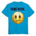 Boys 8-20 Homework Tee, Size: Small, Turquoise/blue (turq/aqua)