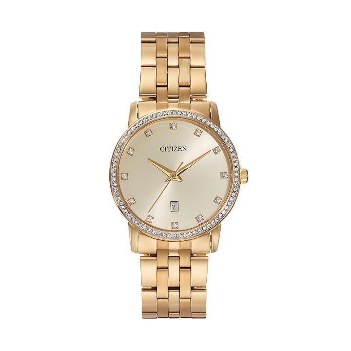 Citizen Men's Crystal Stainless Steel Watch - Bi5032-56p, Yellow