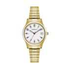 Caravelle Women's Easy Reader Stainless Steel Expansion Watch - 44m113, Size: Small, Yellow