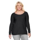 Juniors' Plus Size So&reg; Perfectly Soft Pullover Sweater, Girl's, Size: 2xl, Black