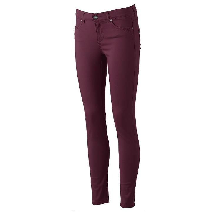 Juniors' Unionbay Uniform Skinny Pants, Girl's, Size: 5, Red Other