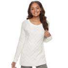 Women's Sonoma Goods For Life&trade; Lattice Sweater, Size: Medium, White