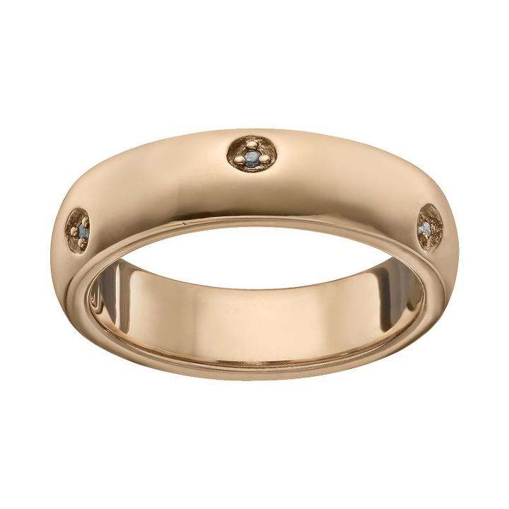 Diamond Accent 18k Gold Over Silver Wedding Ring, Women's, Size: 11, White