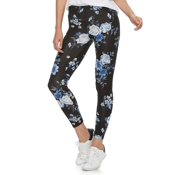 Women's French Laundry Printed Leggings, Size: Xl, Blue
