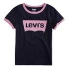 Girls 7-16 Levi's Retro Batwing Logo Ringer Tee, Size: Large, Blue (navy)