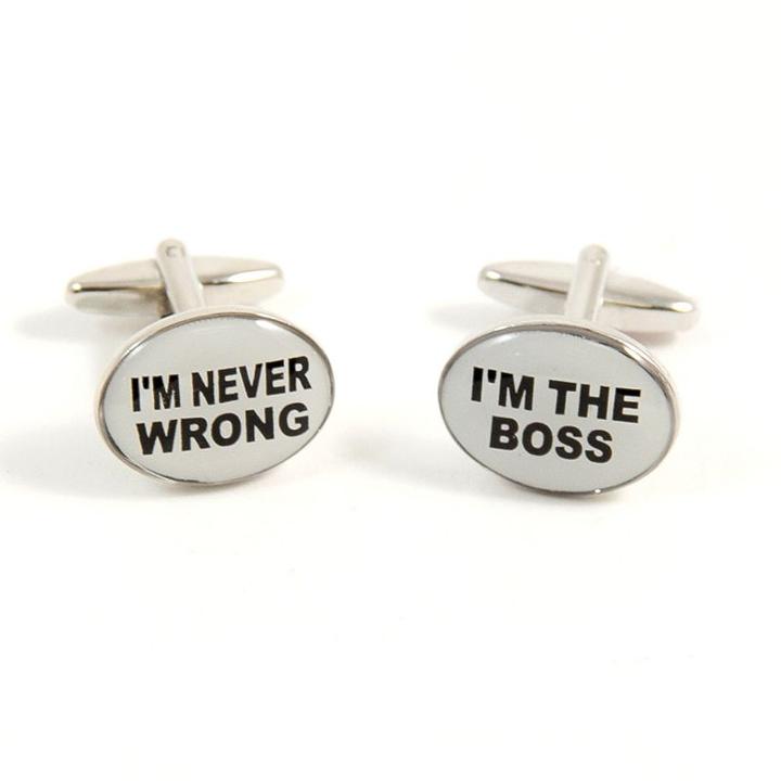 Bey-berk Boss Cuff Links, Men's, White