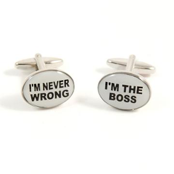 Bey-berk Boss Cuff Links, Men's, White