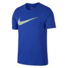 Men's Nike Dry Swoosh Tee, Size: Medium, Dark Blue