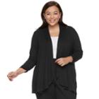 Plus Size Apt. 9&reg; Open-front Cardigan, Women's, Size: 1xl, Black