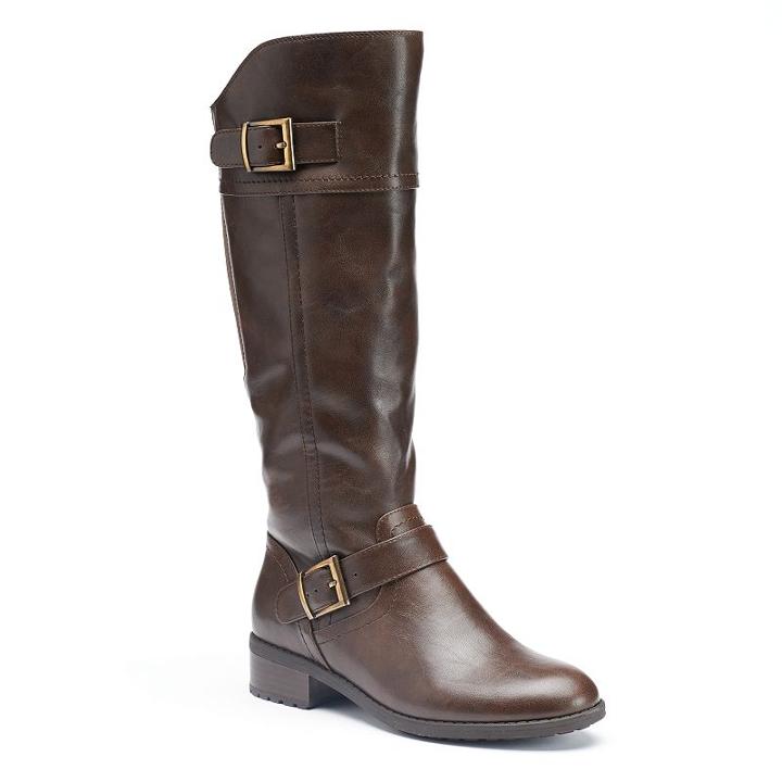 Andrew Geller Ideh Women's Tall Riding Boots, Size: 5.5 Med, Dark Brown