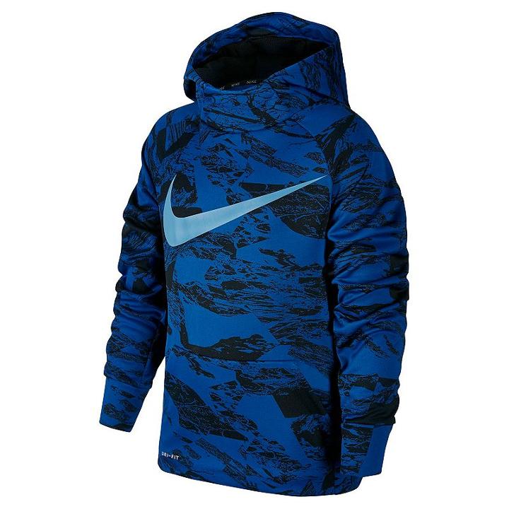 Boys 8-20 Nike Therma Marbled Hoodie, Size: Large, Brt Blue