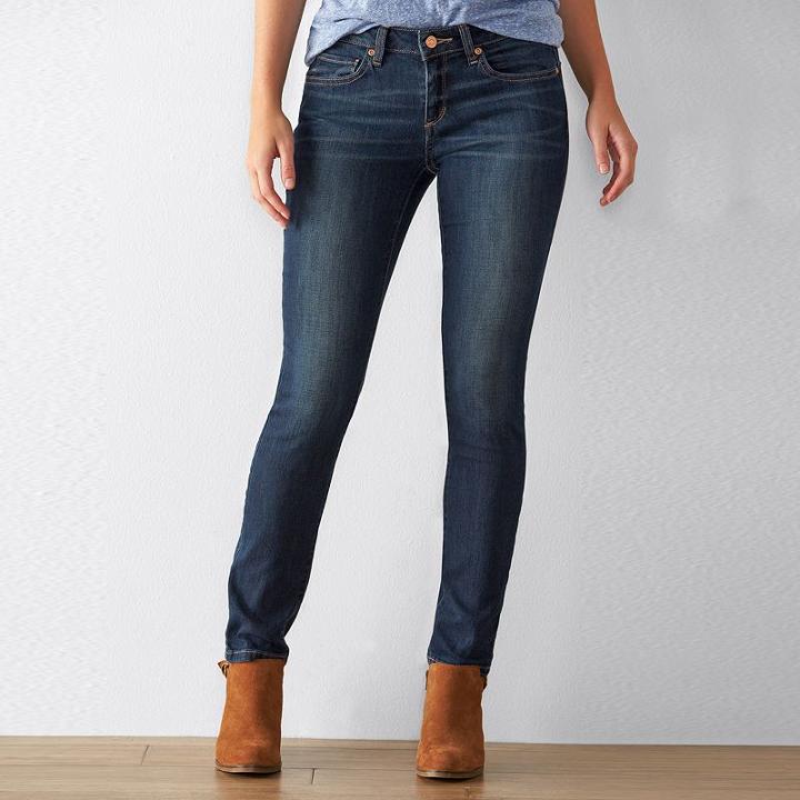 Women's Sonoma Goods For Life™ Faded Skinny Jeans, Size: 14 T/l, Blue Other