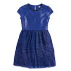 Disney D-signed Descendants Girls 7-16 Metallic Knit Plisse Flare Dress, Size: Small, Brt Blue