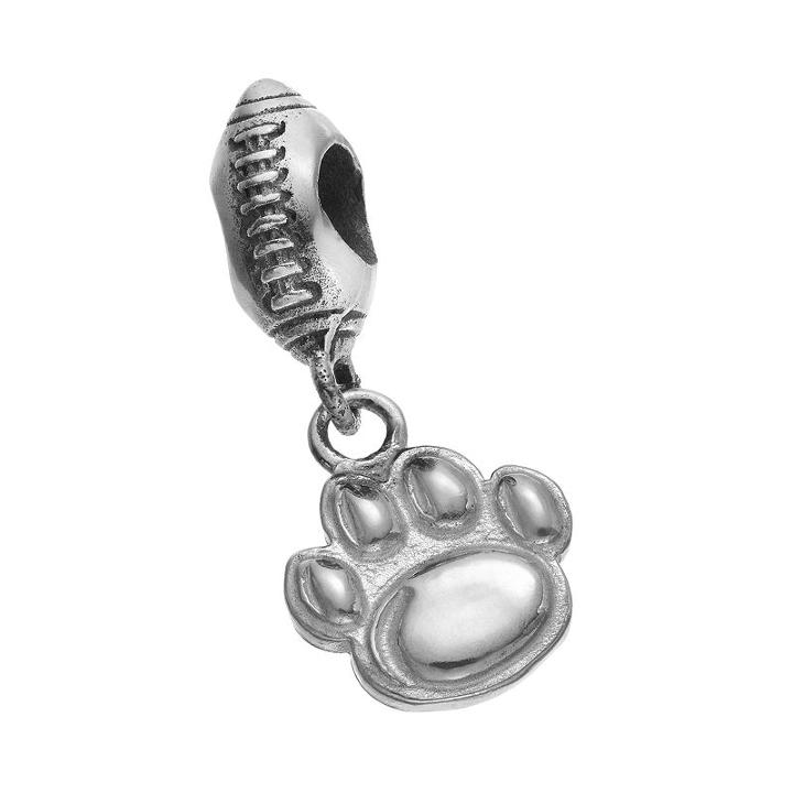 Dayna U Sterling Silver Penn State Nittany Lions Team Logo Football Charm, Women's, Grey