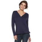 Women's Apt. 9&reg; Surplice Top, Size: Xl, Dark Blue