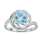 Stella Grace Sterling Silver Blue & White Topaz Swirl Ring, Women's, Size: 8