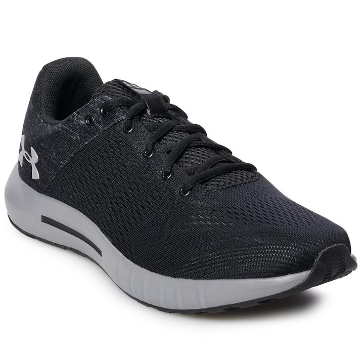 Under Armour Micro G Pursuit Fiber Men's Sneakers, Size: 10.5, Black