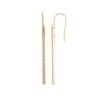 1/2 Carat T.w. Diamond 10k Gold Stick Drop Earrings, Women's