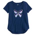 Girls 7-16 & Plus Size So&reg; Flip Sequin Rolled Cuff Tee, Size: 7-8, Dark Blue