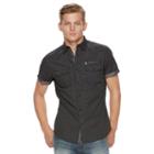 Men's Rock & Republic Print Button-down Shirt, Size: Small, Black
