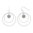 Lc Lauren Conrad Textured Nickel Free Double Hoop Drop Earrings, Women's, Silver