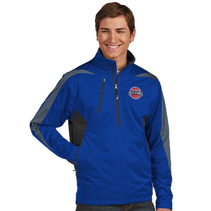 Men's Antigua Detroit Pistons Discover Pullover, Size: Large, Dark Blue
