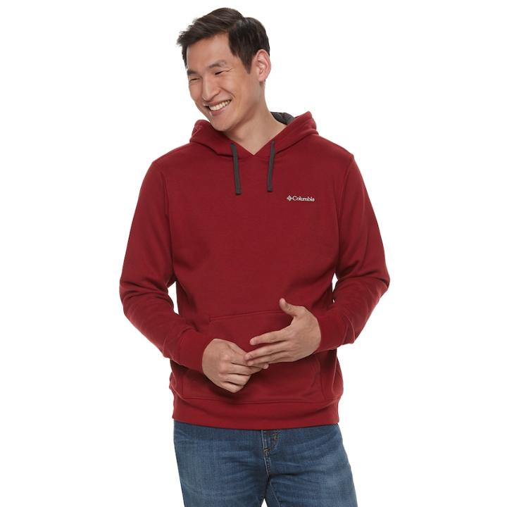 Men's Columbia Deschutes Rapids Fleece Hoodie, Size: Xl, Med Red