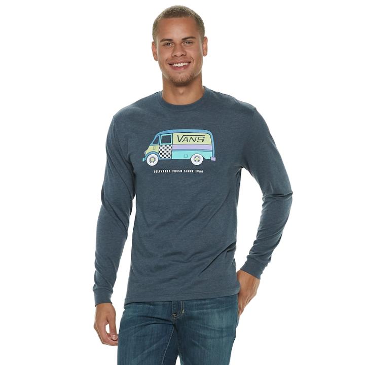 Men's Vans Retro Van Tee, Size: Large, Blue (navy)
