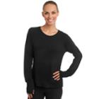 Women's Spalding Layering Twist Back Yoga Tee, Size: Medium, Black