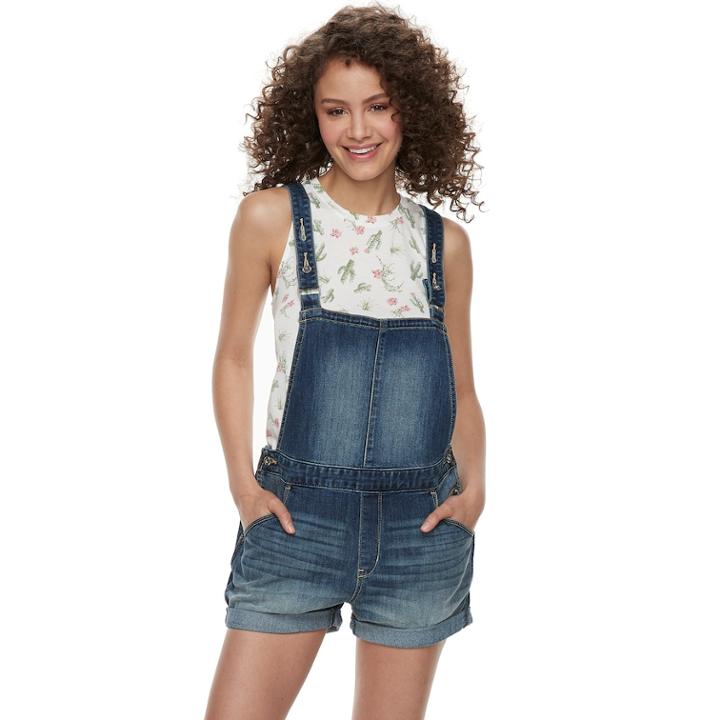 Juniors' Denizen From Levi's&reg; Jean Shortalls, Teens, Size: Medium, Blue