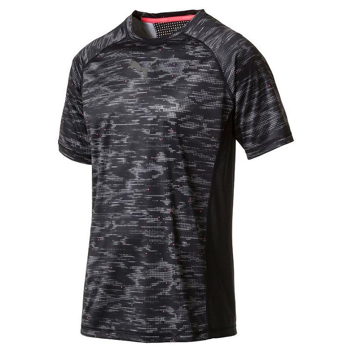 Men's Puma Colorblock Graphic Tee, Size: Medium, Black