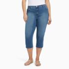 Plus Size Gloria Vanderbilt Amanda Capris, Women's, Size: 24 W, Light Blue