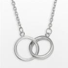 Sterling Silver Interlocking Circle Infinity Necklace, Women's, Size: 18, Grey