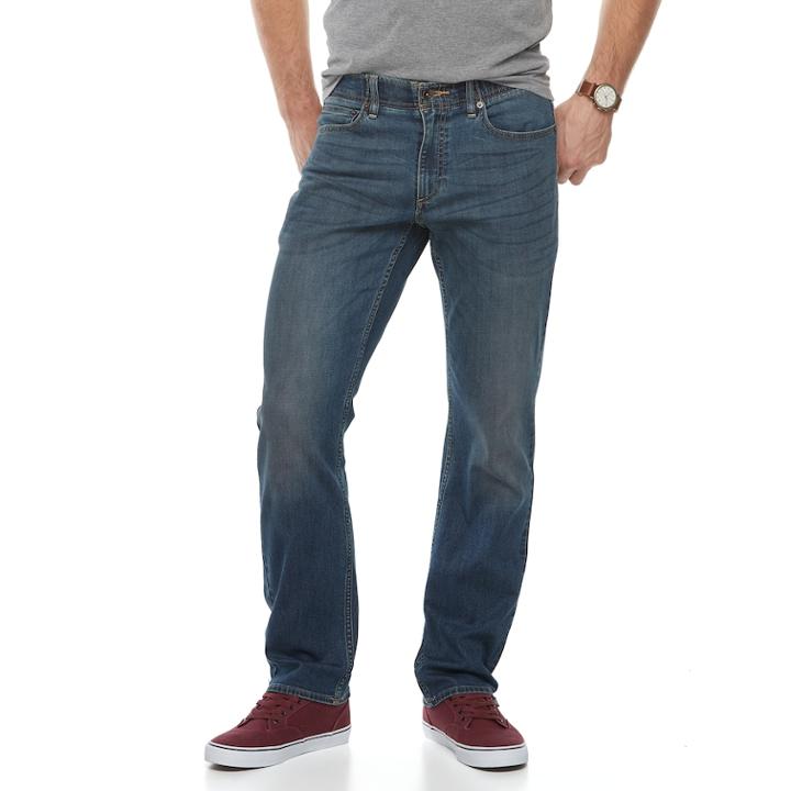 Men's Urban Pipeline&reg; Maxflex Straight-leg Jeans, Size: 34x32, Blue (navy)