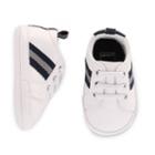 Baby Boy Carter's Slip-on Stripe Crib Shoes, Size: 0-3 Months, White