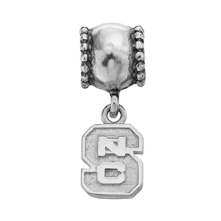 Dayna U Sterling Silver North Carolina State Wolfpack Team Logo Charm, Women's, Grey