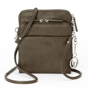 La Diva Tall Crossbody Bag, Women's, Green