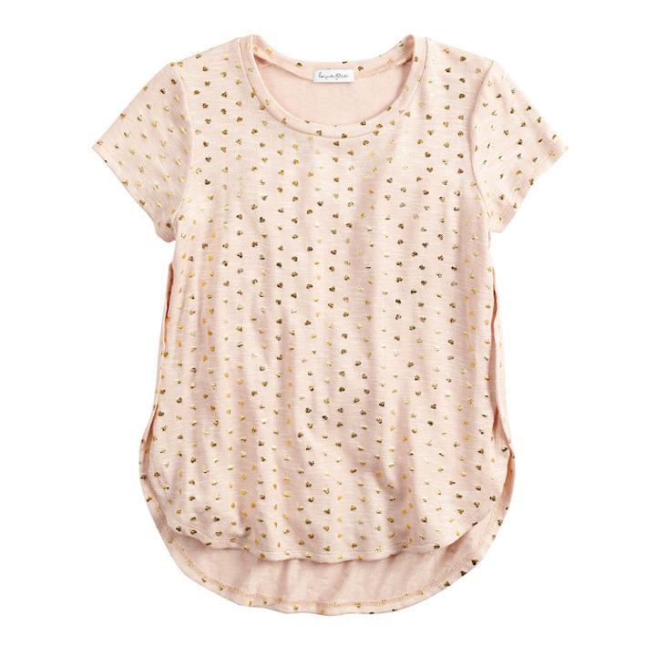 Girls 7-16 Fire La Vented Tee, Size: Xl, Light Pink