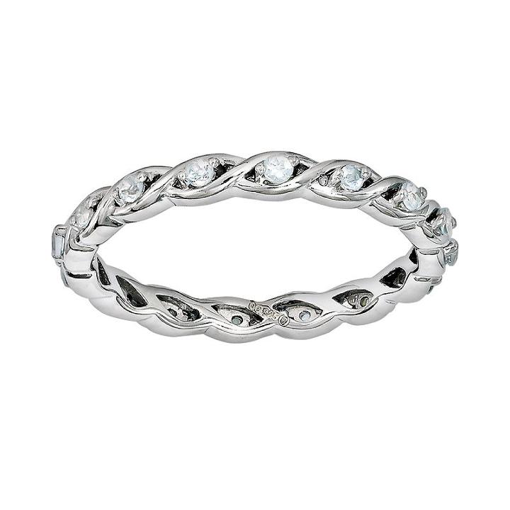 Stacks And Stones Sterling Silver Aquamarine Stack Ring, Women's, Size: 10, Blue