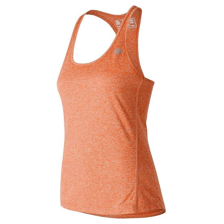 Women's New Balance Racerback Workout Tank, Size: Medium, Drk Orange