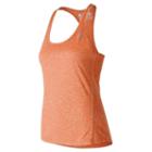 Women's New Balance Racerback Workout Tank, Size: Medium, Drk Orange
