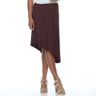 Women's Apt. 9&reg; Asymmetrical Mix-print Skirt, Size: Large, Red