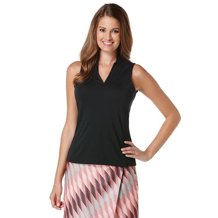 Women's Grand Slam Sleeveless Golf Polo, Size: Large, Oxford