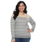Plus Size Croft & Barrow&reg; Essential Cable-knit Sweater, Women's, Size: 4xl, Med Beige