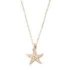 10k Gold Starfish Pendant Necklace, Women's, Size: 18